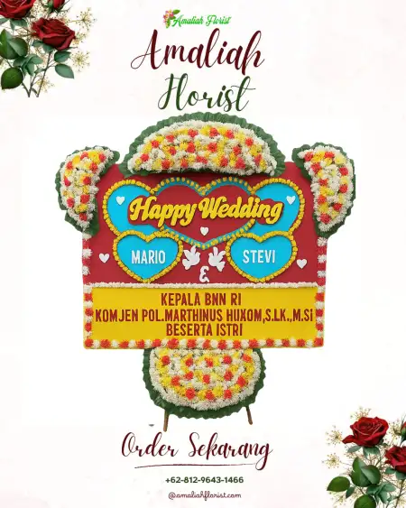 Papan Bunga Pernikahan Cimayang